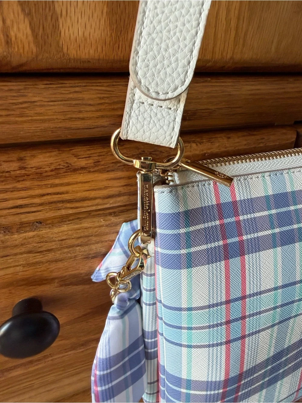 Nanette Lepore Pastel Plaid Crossbody Bag in Blue, Pink, Cream & Lavender